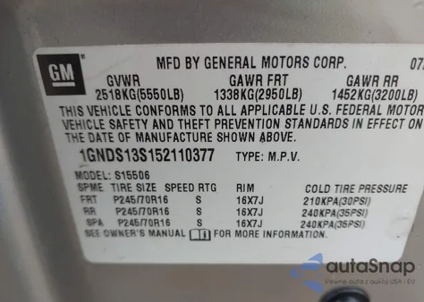 2005 Chevrolet Trailblazer Ls from USA, damaged, VIN 1GNDS13S152110377